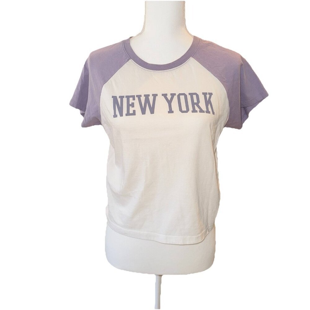 Hollister White Baby Tee Crop Top T-Shirt Size Large 100% Cotton Soft